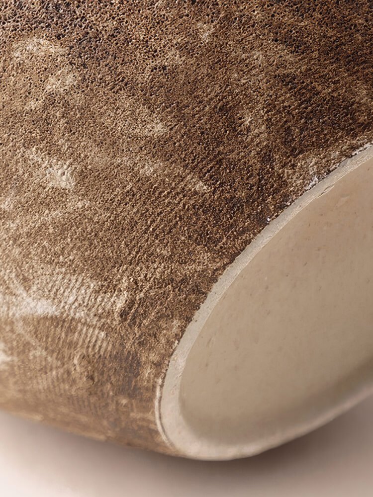 Weathered wabi-sabi vintage style pottery vase