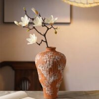 Wabiv Orange irregular-shaped vase