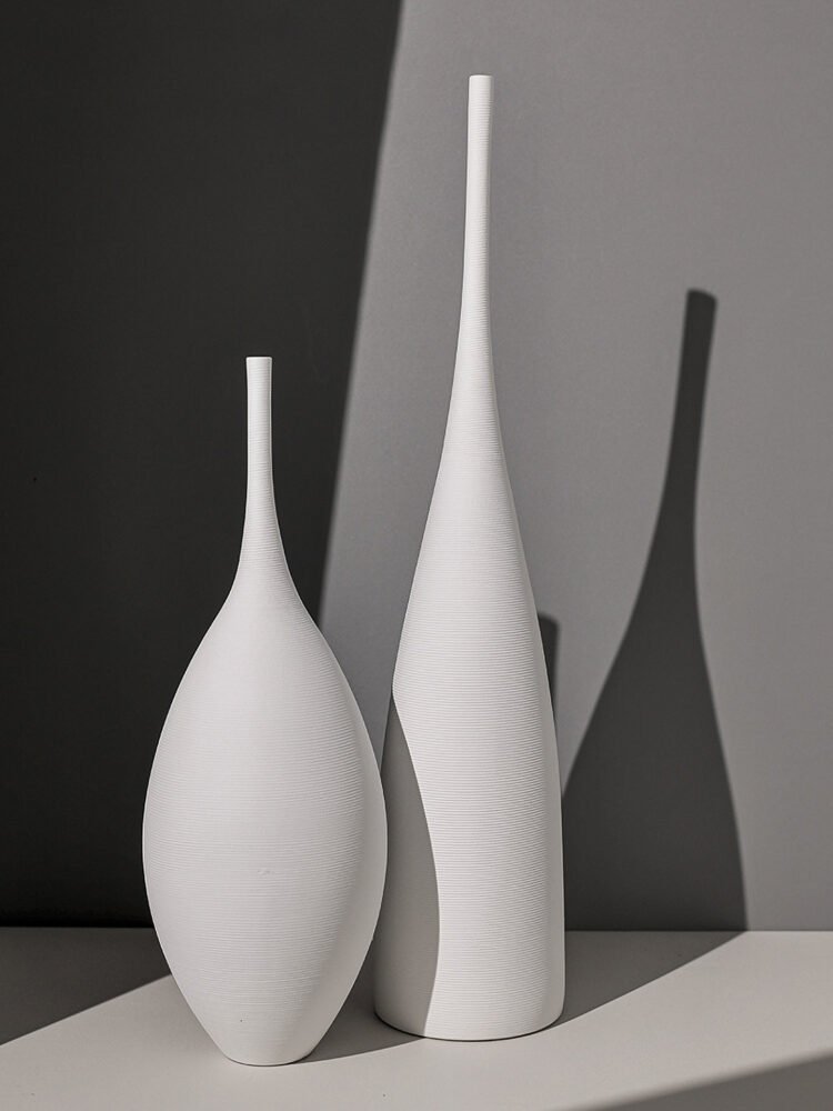 Wabiv Narrow-necked wire-drawn vase