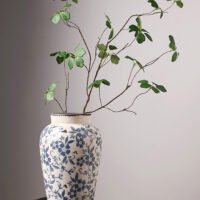 Wabiv Ice crackle blue and white porcelain vase