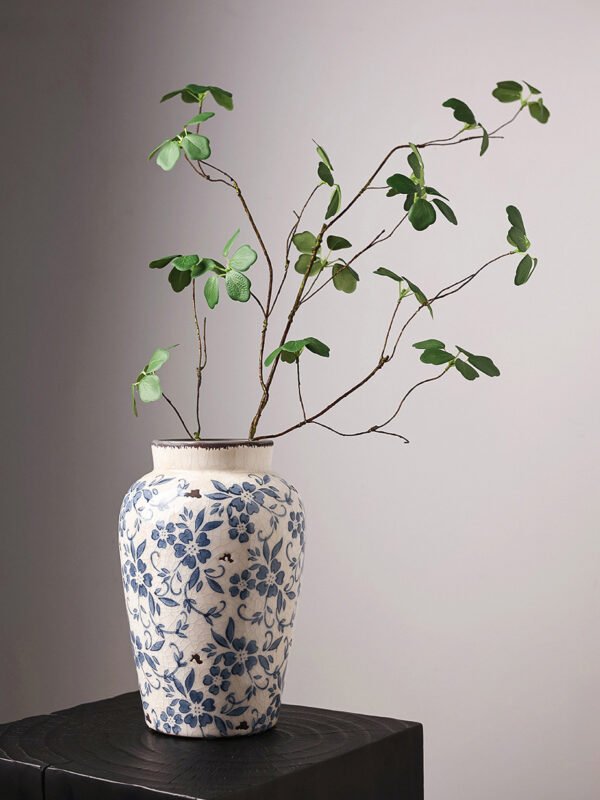 Wabiv Ice crackle blue and white porcelain vase