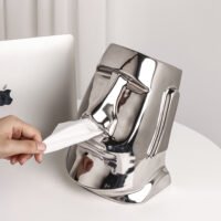 Moai Giant Stone Statue Ceramic Tissue Box