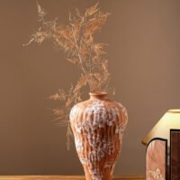 Wabiv Orange irregular-shaped vase