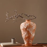 Wabiv Orange irregular-shaped vase