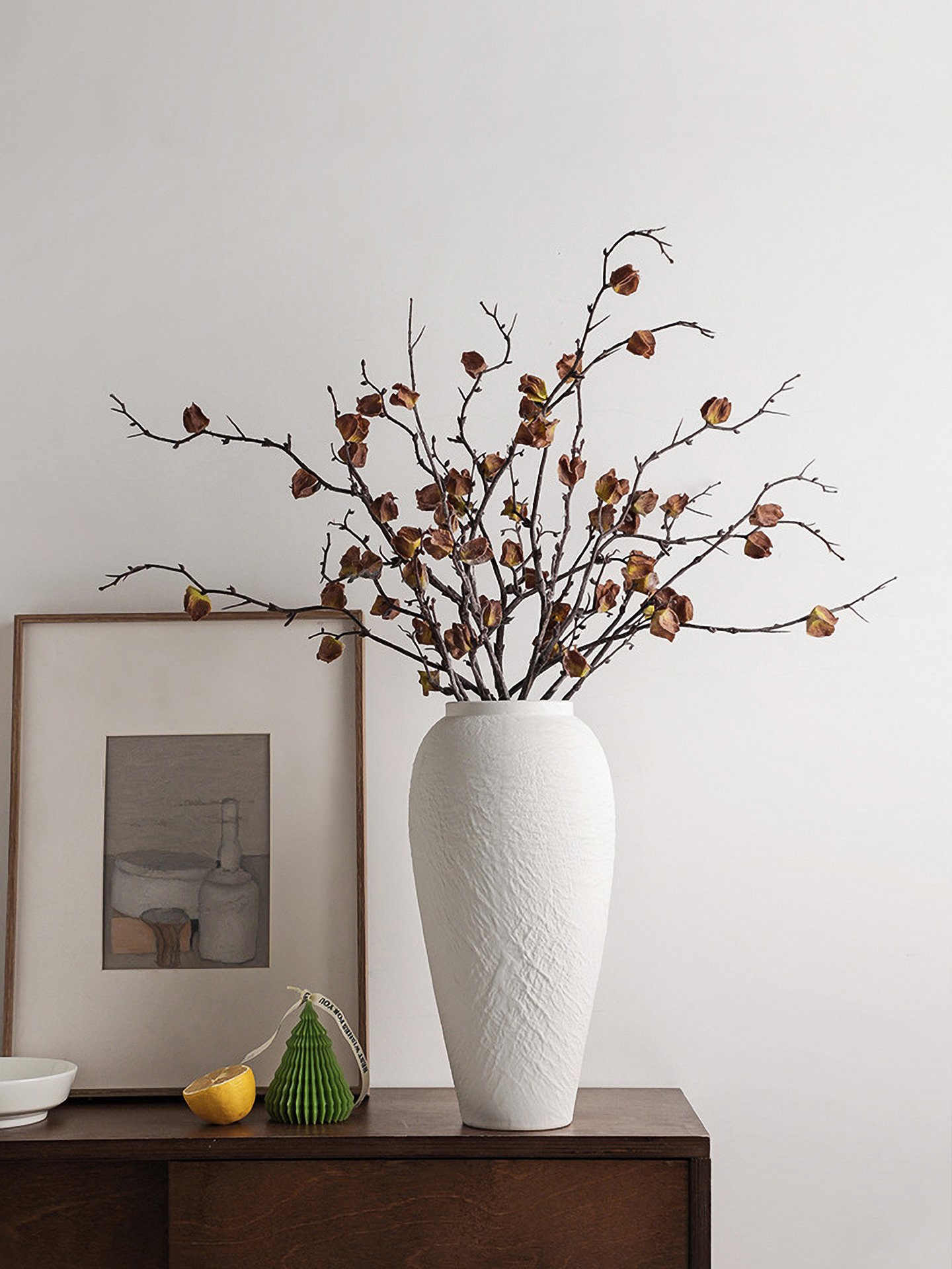 Wabiv Faux Stone Textured Vase | Rustic Wabi Sabi Ceramic