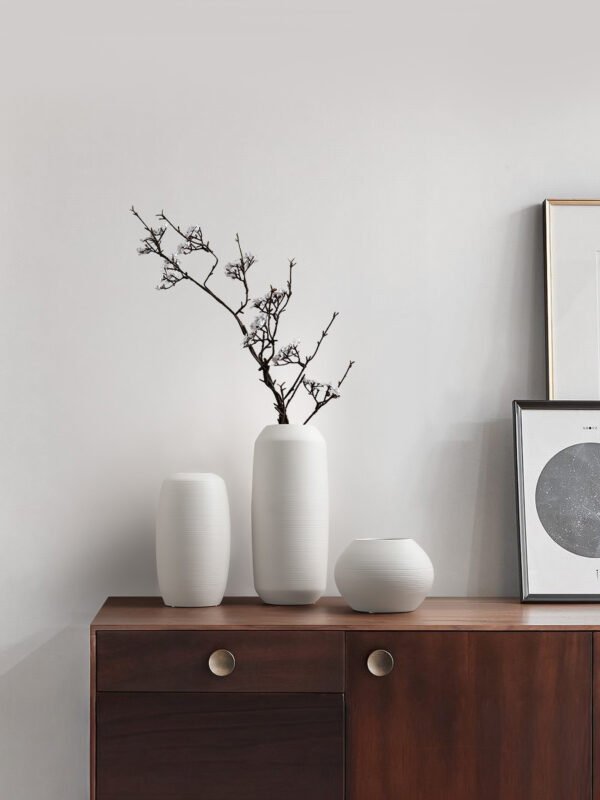 Wabiv Unglazed stenciled vase