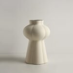 Creamy Multi-Petal Vase