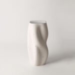 Frosted twisted flower vase