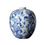 Ink and blue porcelain bottle