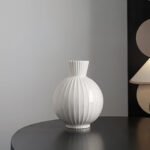 Wabiv spherical striped vase