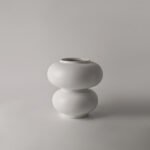 Donut-shaped ceramic vase