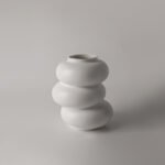 Donut-shaped ceramic vase