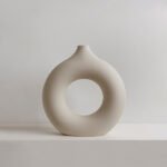 Wabiv Instagram-worthy donut-shaped unglazed vase