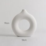 Wabiv Instagram-worthy donut-shaped unglazed vase