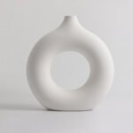 Wabiv Instagram-worthy donut-shaped unglazed vase