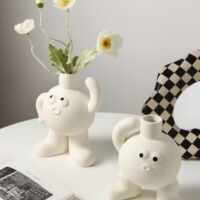 Wabiv artistic big foot shaped quirky ceramic vase