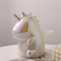 Wabiv creative unicorn shaped ceramic tissue box cover for home decor