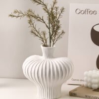 Unique lantern fruit shaped ceramic flower vase