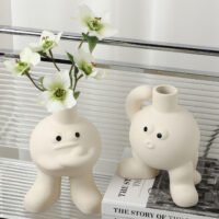 Wabiv artistic big foot shaped quirky ceramic vase