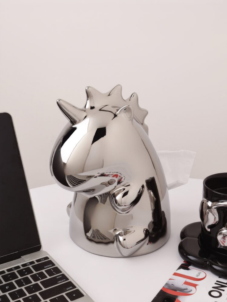 Wabiv creative unicorn shaped ceramic tissue box cover for home decor