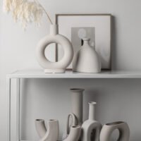 Wabiv raw unglazed ceramic vase with matte natural finish