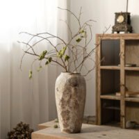 Wabiv vintage style distressed pottery flower vases