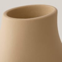 Wabiv wabi-sabi style vase with artistic curved handle