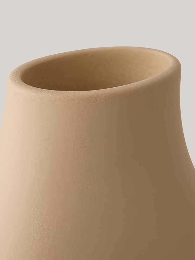 Wabiv wabi-sabi style vase with artistic curved handle