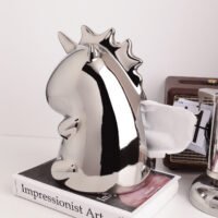 Wabiv creative unicorn shaped ceramic tissue box cover for home decor