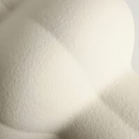 Creamy white multi-petal shaped aesthetic ceramic vase