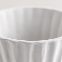 Wabiv retro style ribbed striped ceramic flower vase
