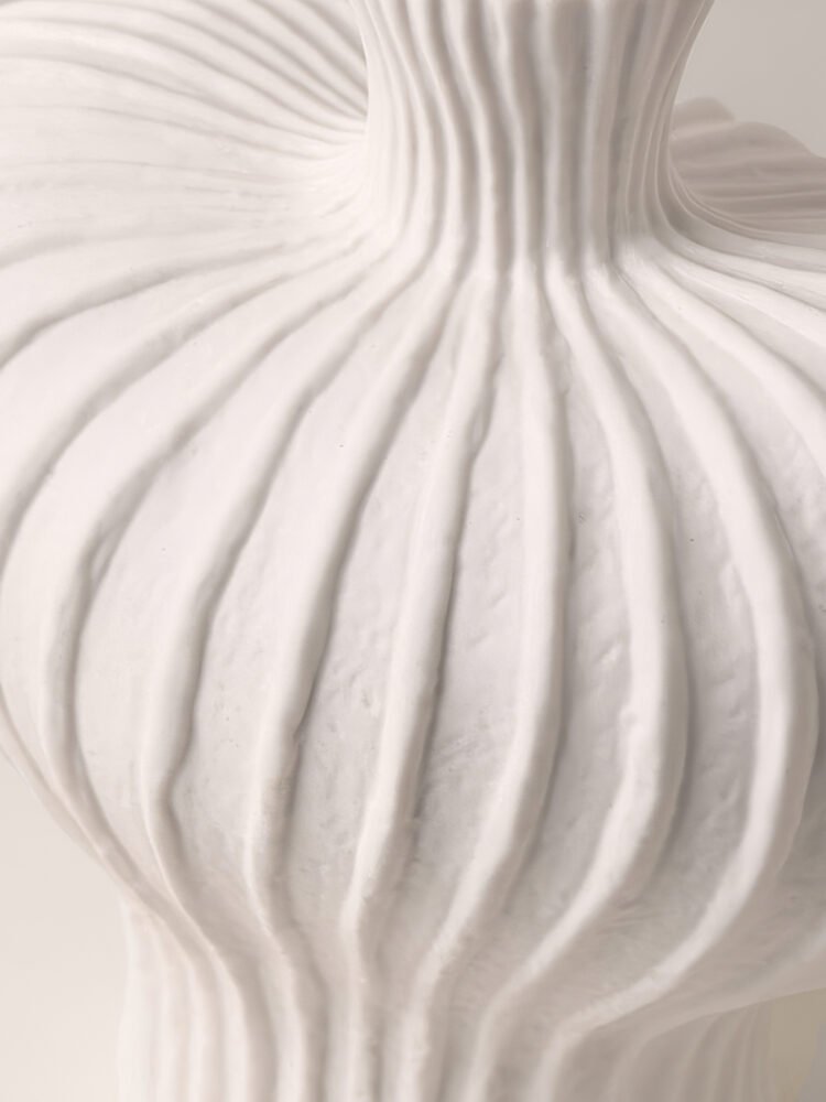Unique lantern fruit shaped ceramic flower vase