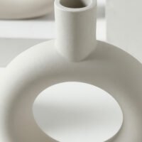 Wabiv raw unglazed ceramic vase with matte natural finish
