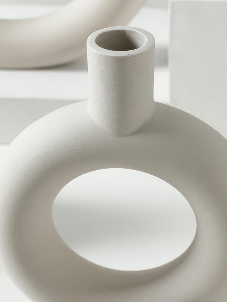 Wabiv raw unglazed ceramic vase with matte natural finish
