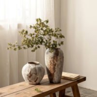 Wabiv vintage style distressed pottery flower vases