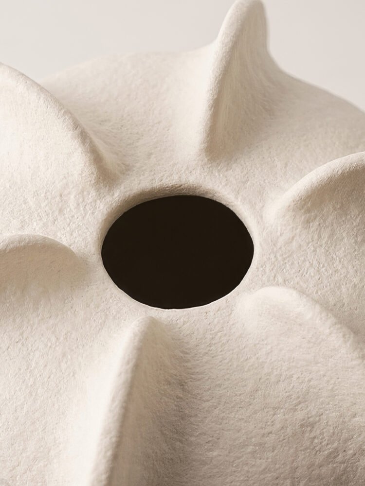Creative starfruit shaped multi-petal white vase