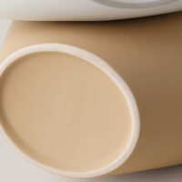 Wabiv wabi-sabi style vase with artistic curved handle