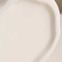 Creative sofa patterned texture ceramic vase in soft matte white finish