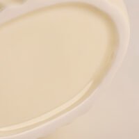Minimalist cream white shell shaped ceramic vase Madeleine style for home decor