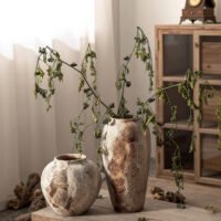 Wabiv vintage style distressed pottery flower vases