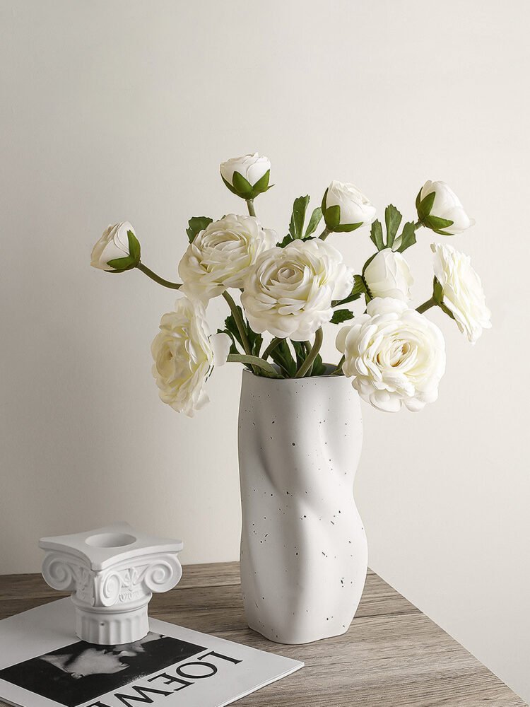 zhutu1 Frosted twisted flower vase