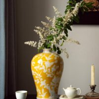 Rich and noble yellow orchid vase