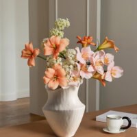 Wide-mouthed irregular patterned vase