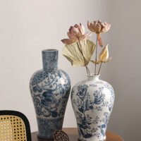 Wabiv Blue and white porcelain vase