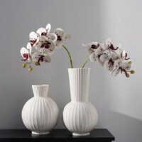 zhutu1 Wabiv spherical striped vase