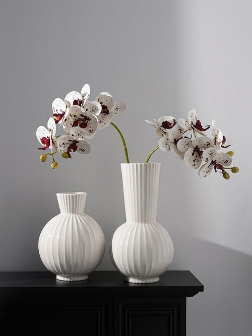 Wabiv spherical striped vase