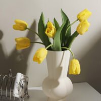 Creamy Multi-Petal Vase