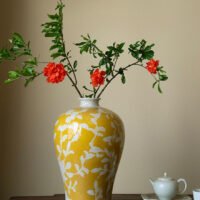 Rich and noble yellow orchid vase