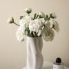 Frosted twisted flower vase