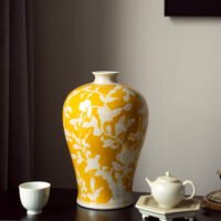 Rich and noble yellow orchid vase
